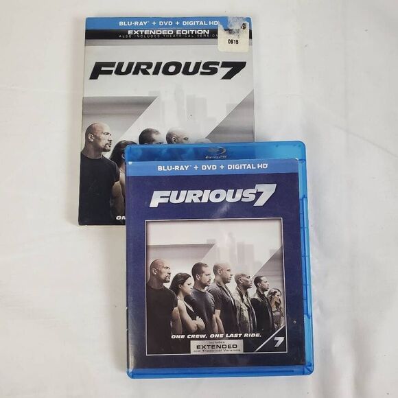 Furious 7 Blu-ray + DVD + Digital HD Extended Edition Action Movie - Picture 1 of 3